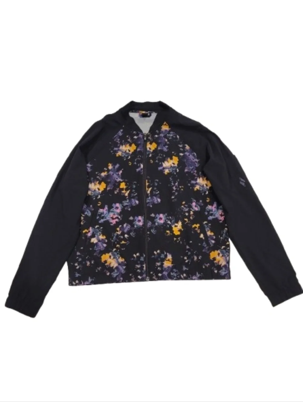 Sketchers Floral Full Zipper Jacket Black Medium
